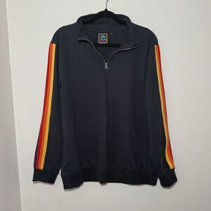Aldi‎ Gear Capsule Collection Navy 1/4 Zip Jacket Pullover Shirt Adult L Grocery